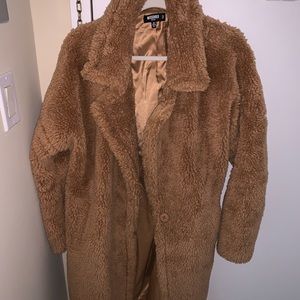 Missguided trench fur coat